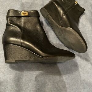 Fendi Black Leather Ankle Booties-NEW